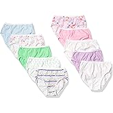 Hanes girls And Toddler Underwear, Cotton Knit Tagless Brief, Hipster, and Bikini Panties, Multipack (Colors May Vary)