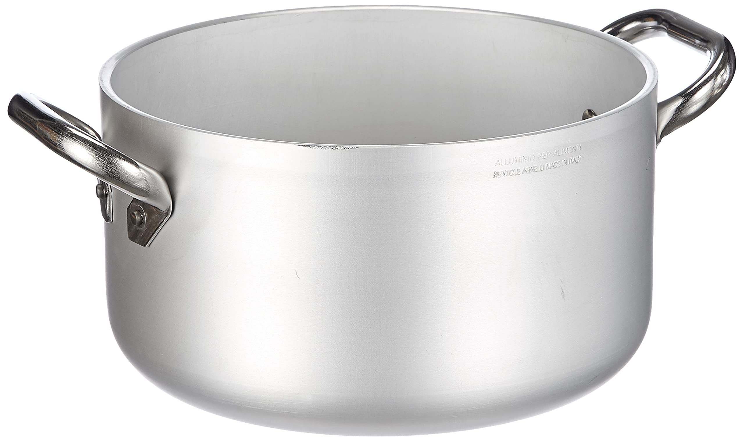 Pentole Agnelli ALMR1104524High Radiant Cylindrical Casserole, Professional Aluminum 5 mm, 24 cm