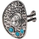 Montana West Rustic Couture's Bohemian Turquoise Cuff Ring for Women Cowgirl