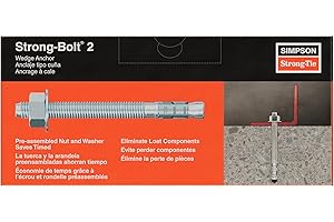 Strong Bolt STB2-50512 Wedge Anchor 1/2-Inch by 5-1/2-Inch, 25-Piece