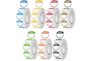 7000 Pcs 1 Inch Risepekt Removable Day Dots Food Labels (Monday-Sunday) 【English Español Français】, Easy to Peel Day of The Week Labels for Restaurant Kitchen Containers, Self Adhesive Date Stickers