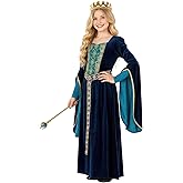 Morph Blue Medieval Princess Costume Girl Renaissance Dress Medieval Kids Renaissance Costume for Girls Halloween Costumes For Girls Medium