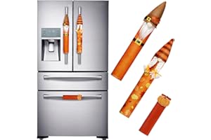 GUDELAK Fall Refrigerator Handle Covers Set of 3, Fall Fridge Handle Covers for Thanksgiving Gnomes Decor, Fridge Door Handle Cover Kitchen Appliance Handle Covers for Thanksgiving Decorations Indoor
