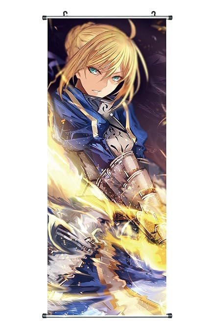 CoolChange Großes Fate Stay Night Rollbild / Kakemono aus Stoff, 100x40cm, Motiv: Saber (A)