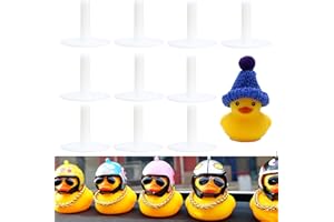 PCTC 10pcs Rubber Duck Plug | Duck Plug, Self-Adhesive Rubber Duck Holder for Jeep Dashboard, Duck Plug Mount Holder for Display Jeep Duck Lovers, Not Include Rubber Duck (White)