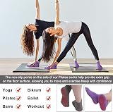 Dacitiery 4 Pairs Non Slip Yoga Socks Women Men Grips Anti Slip Gripper Socks view 6