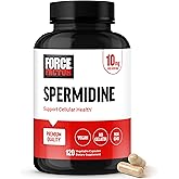 Force Factor Spermidine Supplements for Women & Men, Antioxidants Supplement for Longevity & Cellular Health, Vegan, No Gelatin, Non-GMO, 120 Capsules