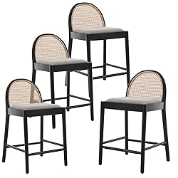 HEAH-YO Modern Counter Stools Set of 4, 26 Inches