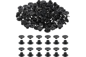 PATIKIL 7mm Chicago Screws Leather Rivets, 120 Set Leather Rivets Nail Stud Screws Bolt Assorted Kit for DIY Craft Bookbindin