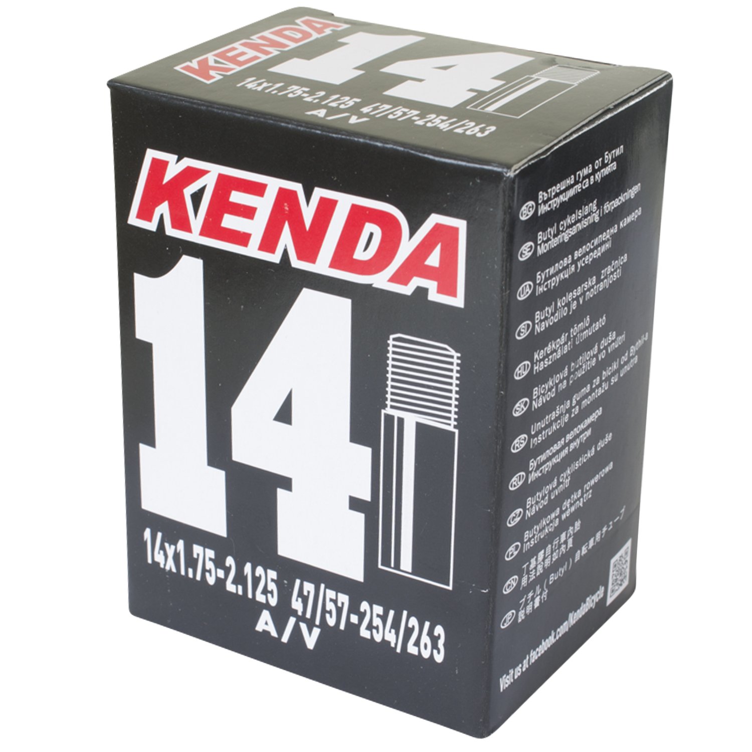 KENDA Inner tube 14 EK AV 35 mm (47/57-254/263)-molded heated