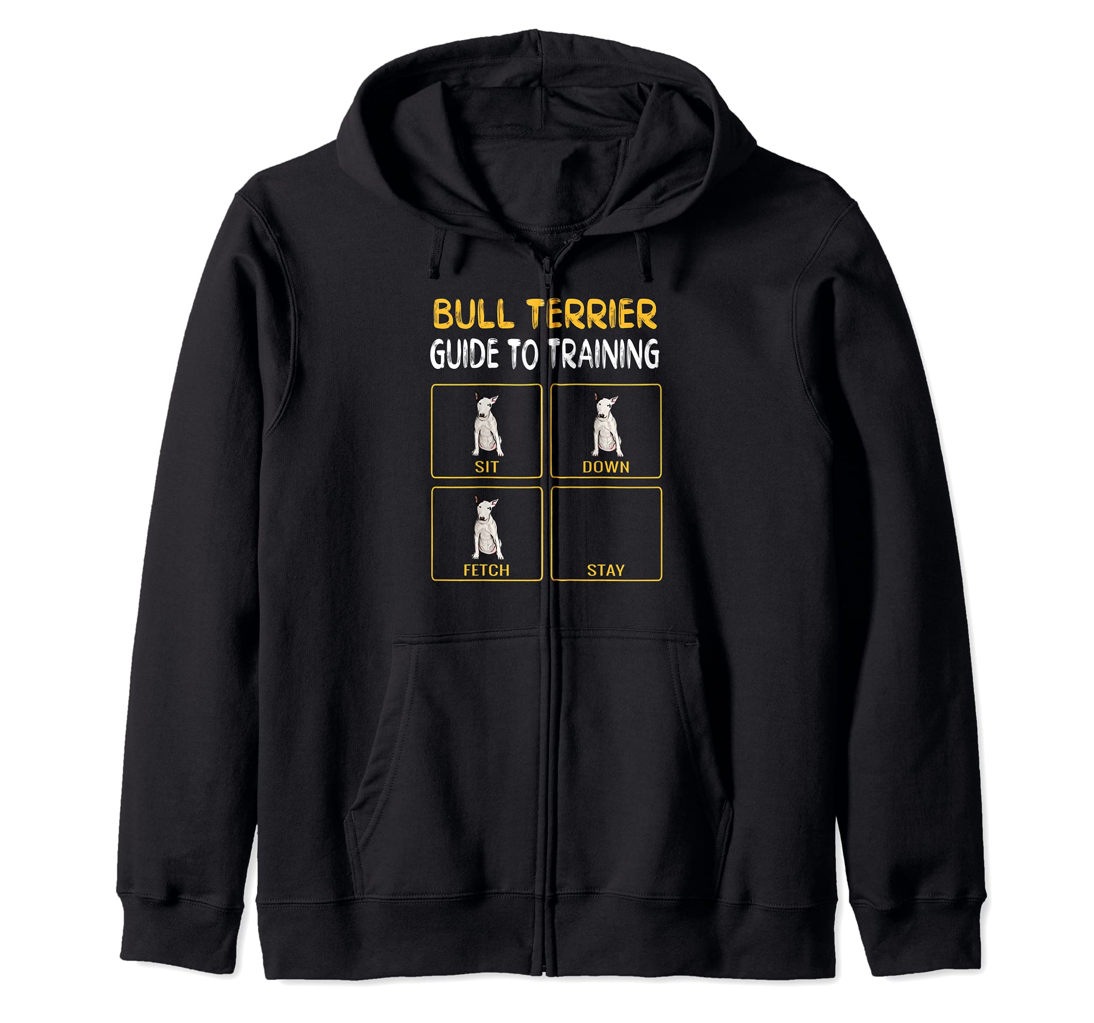 Funny Bull Terrier Guide To Training Dog Obedience Trainer Zip Hoodie
