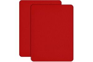 HUIMEILE Leather Repair Patch Tape 8×12 inch 2 pcs Furniture Leather Strong Self Adhesive Tape for Sofas Couch Car Seats Cabinets Bags Anti Scratch Patches First Aid Patch Fixing Leather Red