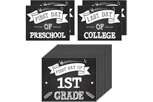 FLYAB 16PCS First and Last Day of School Signs Double-Side Back to School Sign First Day of School Sign for Preschool Kindergarten 1st-12th Grades to College