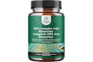 DIM Supplement for Women – 60 Capsules – Estrogen & Menopause Support with Calcium D-Glucarate & BioPerine – Hormone Balance 