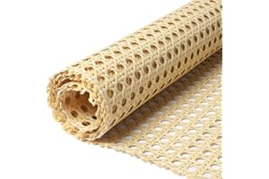 Kecung Open Woven Rattan Mesh, 17.5x40 Inch PE Cane Webbing Roll-Synthetic Material for DIY for Home Decor Projects