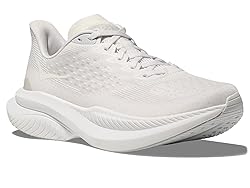 Hoka Women's Mach 6 Sneaker, White/White, 7.5 Wide