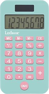 Lexibook Unicorn Pocket Calculator 8-Digit Solar Battery Blue Pink C45UNI view 2