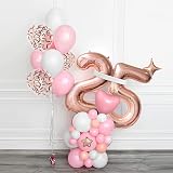 Balloon Dance Rose Gold 8 Balloons Set 40Inch Number Balloons Confetti Kit view 5