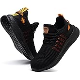 Kezhiho Steel Toe Work Shoes for Men Lightweight Comfortable Slip Resistant Puncture Proof Safety Shoes Breathable Indestructible Construction Industrial Sneakers