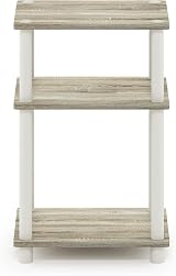 Furinno Just Side Table 3-Tier End Table Sonoma Oak Bedside Night Stand view 7