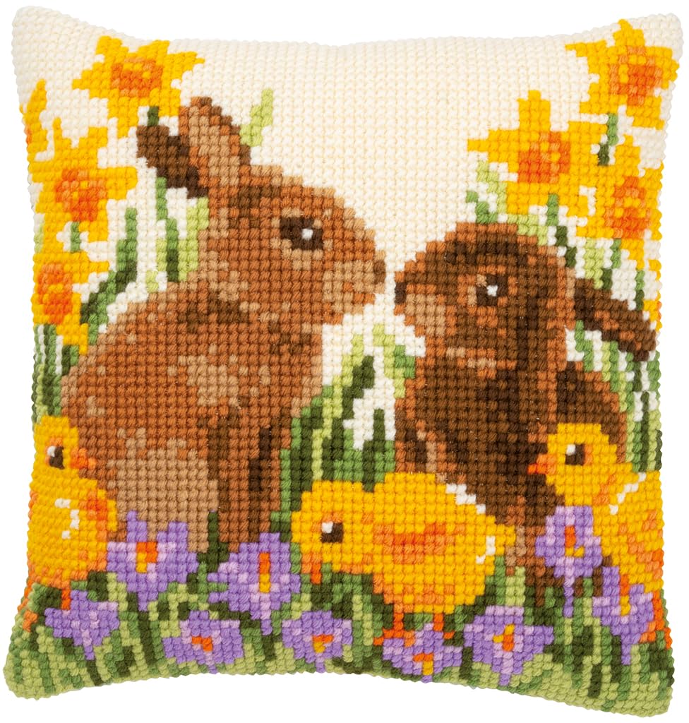 Vervaco PN-0183143 Cross Stitch Cushion, Multi-Colour, 40 x 40 cm