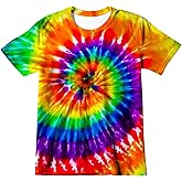 Harycnct Little Kids Tie Dye Shirt Size 4-10 Boys' Girls' Hippies Senior Tie-Dye Tee Tshirt