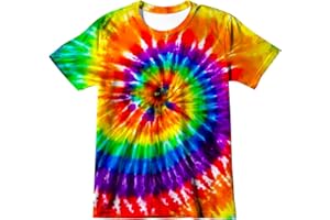 Harycnct Little Kids Tie Dye Shirt for Boys' Girls' Size 4-10 Hippies Senior Tie-Dye Tee Tshirt