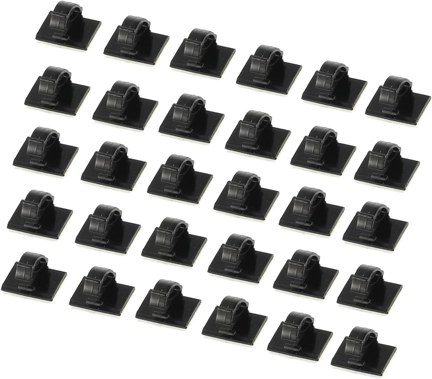 30pcs Car Wire Clips SelfAdhesive Tie Cable Holder Rectangle Plastic