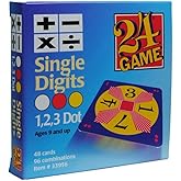 24 Game: 48 Card Deck, Single Digit Cards Math Game | Make 24 from four numbers with add, subtract, multiply, divide; 48-card single-digit deck, self-checking, grades 3+.