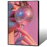 Retro Pink Disco Ball Posters Funky Cool Y2k
