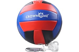 CROWN ME Tetherball Ball and Rope Set- Tetherball Ball with Rope and Carabineer Hoop