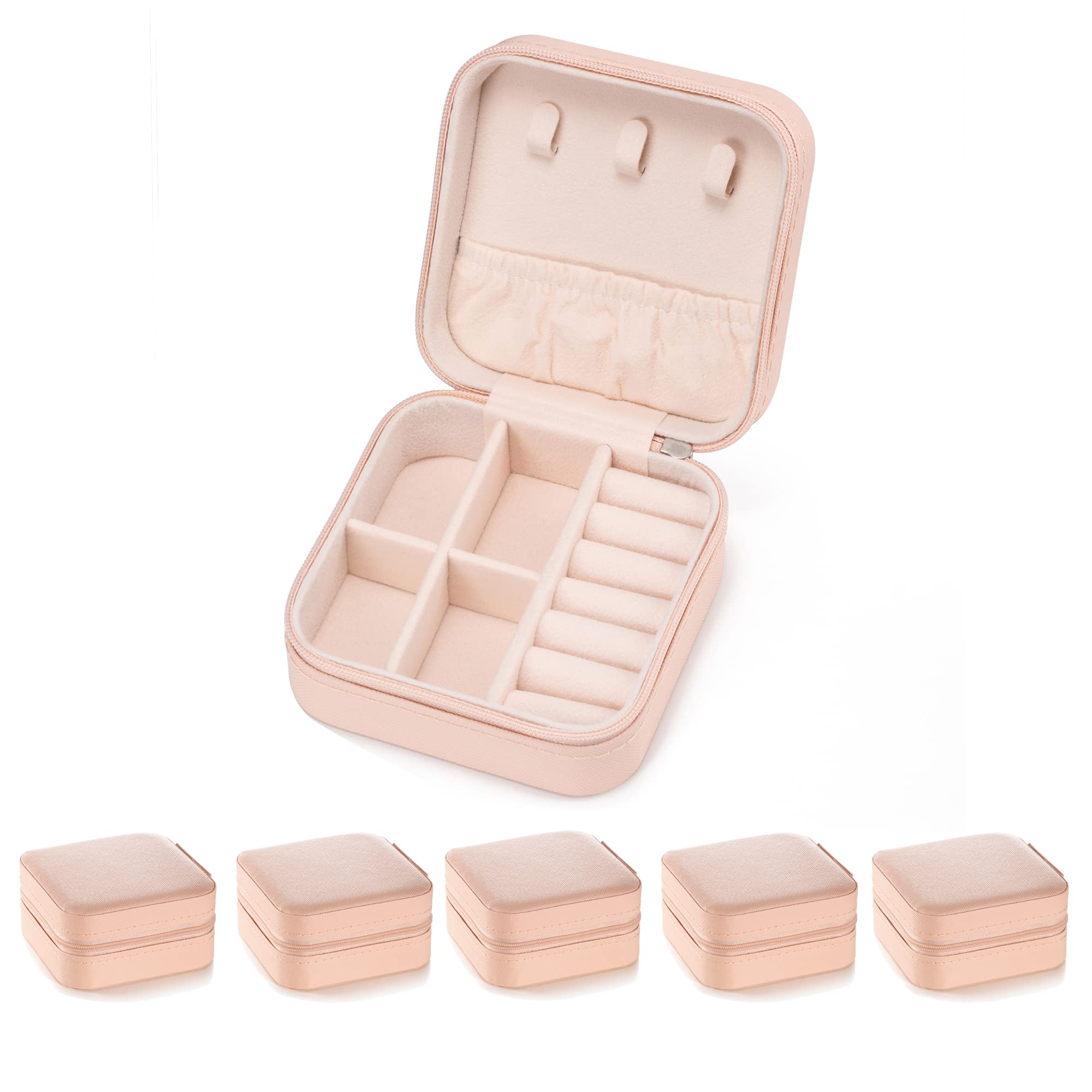 VOMNA 5pack/PU Leather Travel Jewelry Case, Mini