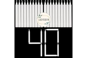 LADYROBYN Spell Candles (Set of 40, White)