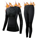 Innvix Thermal Underwear Set Womens, Ski Base Layers Set, Quick Dry Thermal Underlayer, Ladies Thermal Clothing & Leggings
