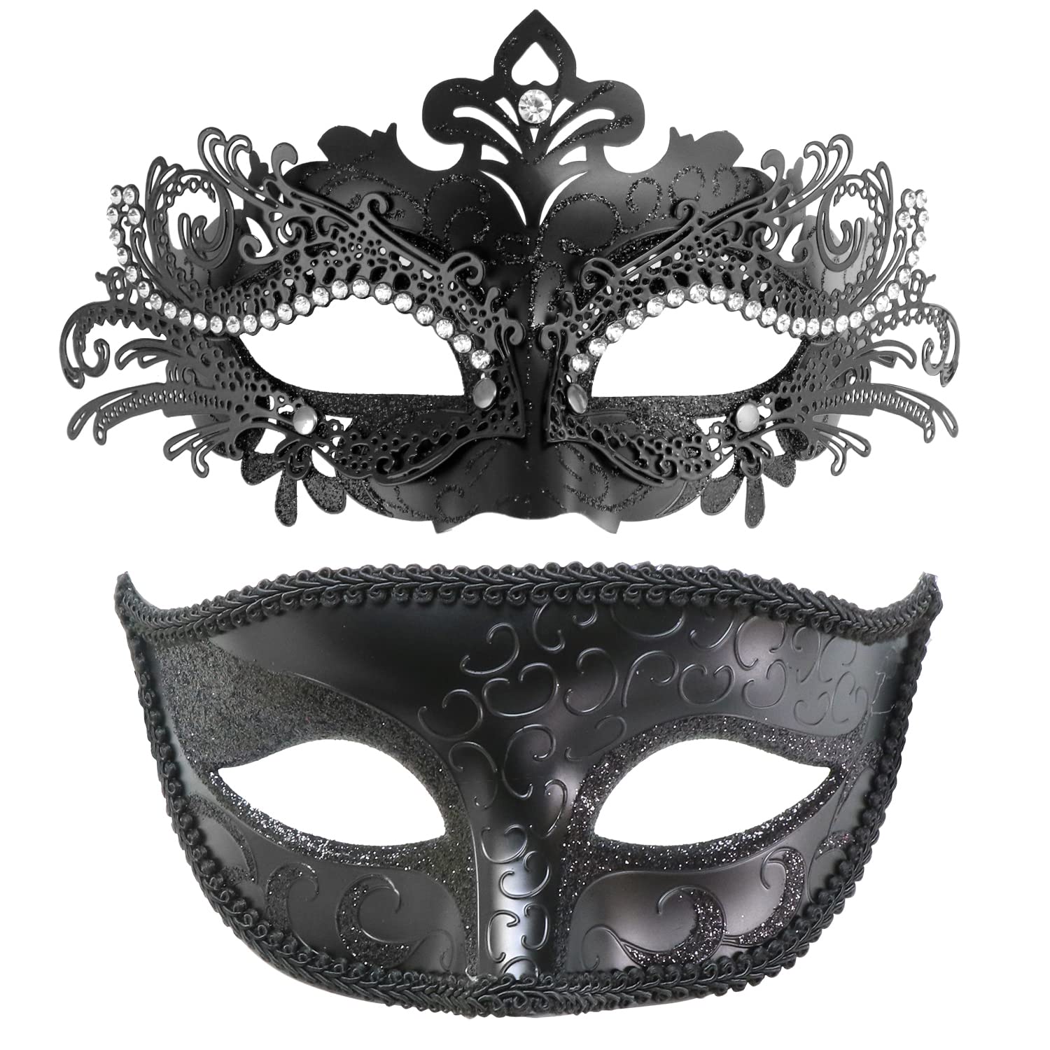 Couple Masquerade Metal Masks Venetian Halloween Costume Mask Mardi Gras Mask