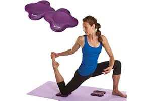 Gaiam Yoga Knee Pads (Set of 2) - Yoga Props and Accessories for Women/Men Cushions Knees and Elbows for Fitness, Travel, Meditation, Kneeling, Balance, Floor, Pilates
