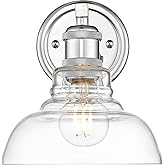 Golden Lighting Chrome Vanity Light with Clear Glass