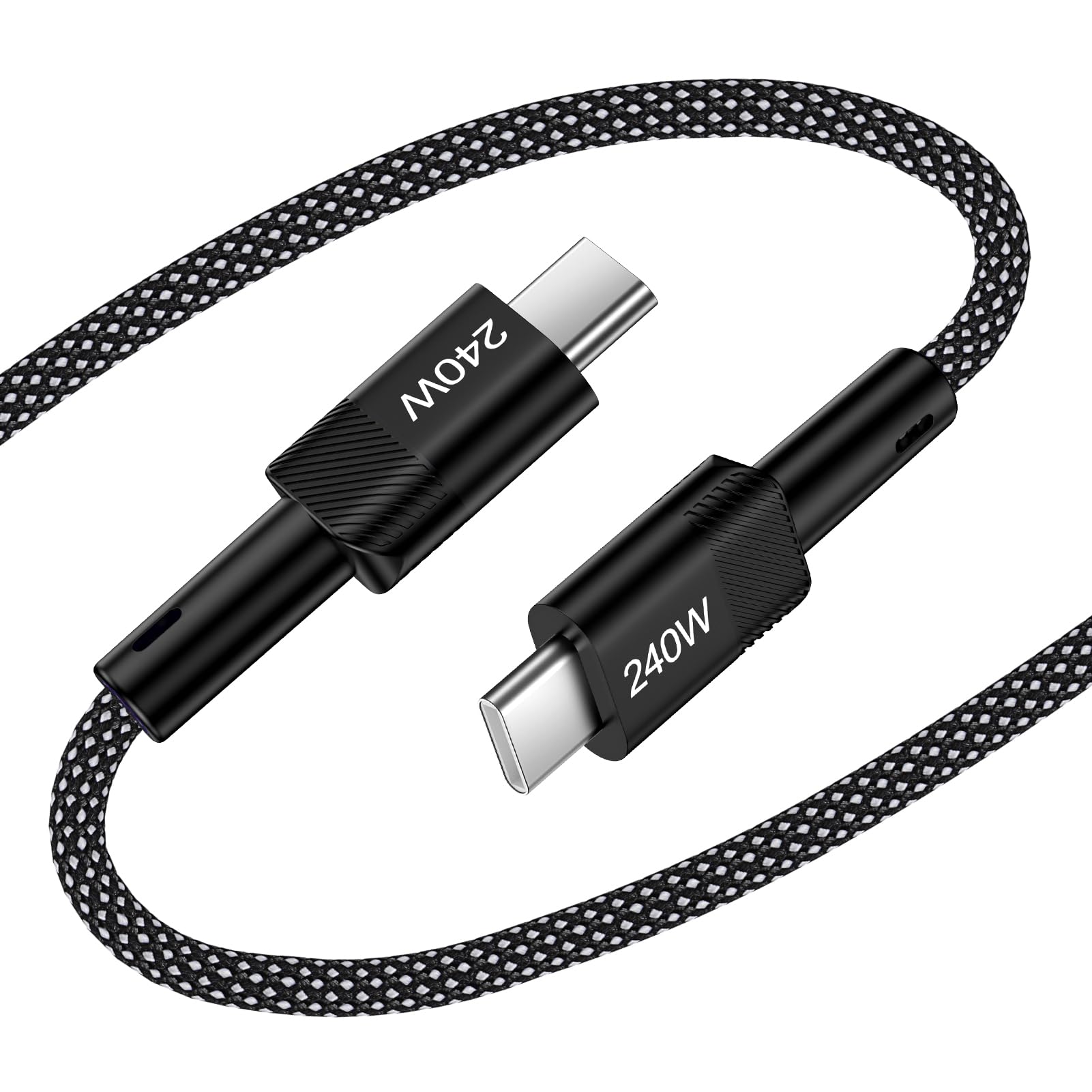 Photo 1 of 240W USB-C Charge Cable Fast Charging for iPhone 17 Pro Max 17 Air 16E 16 Pro Max 16Plus,10FT Long USB Type C to C Power Cable Android Phone Fast Charging Cord for Laptops MacBook iPad Air Galaxy S25