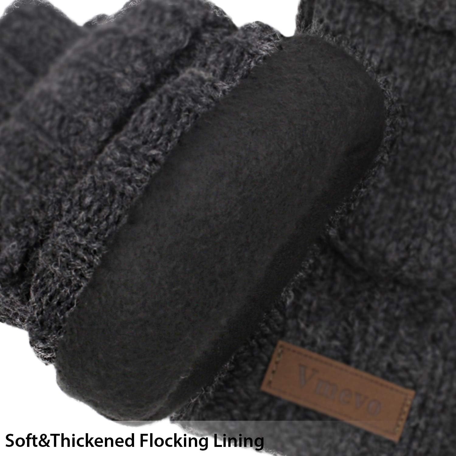 Winter Knitted Convertible Fingerless Gloves Wool Mittens Warm Mitten Glove for Women and Men at  Women’s Clothing store