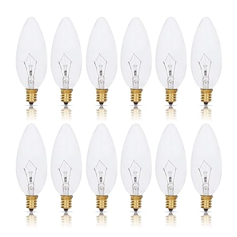 Simba Lighting Candelabra Torpedo Clear B10 Ctc 60w E12 Base 12