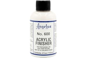 Angelus No. 600 Acrylic Leather Finisher – Flexible Clear Coat for Leather Shoes, Bags, Jackets & Accessories, High Shine Finish for Leather Craft & Restoration. No. 600-4 fl oz