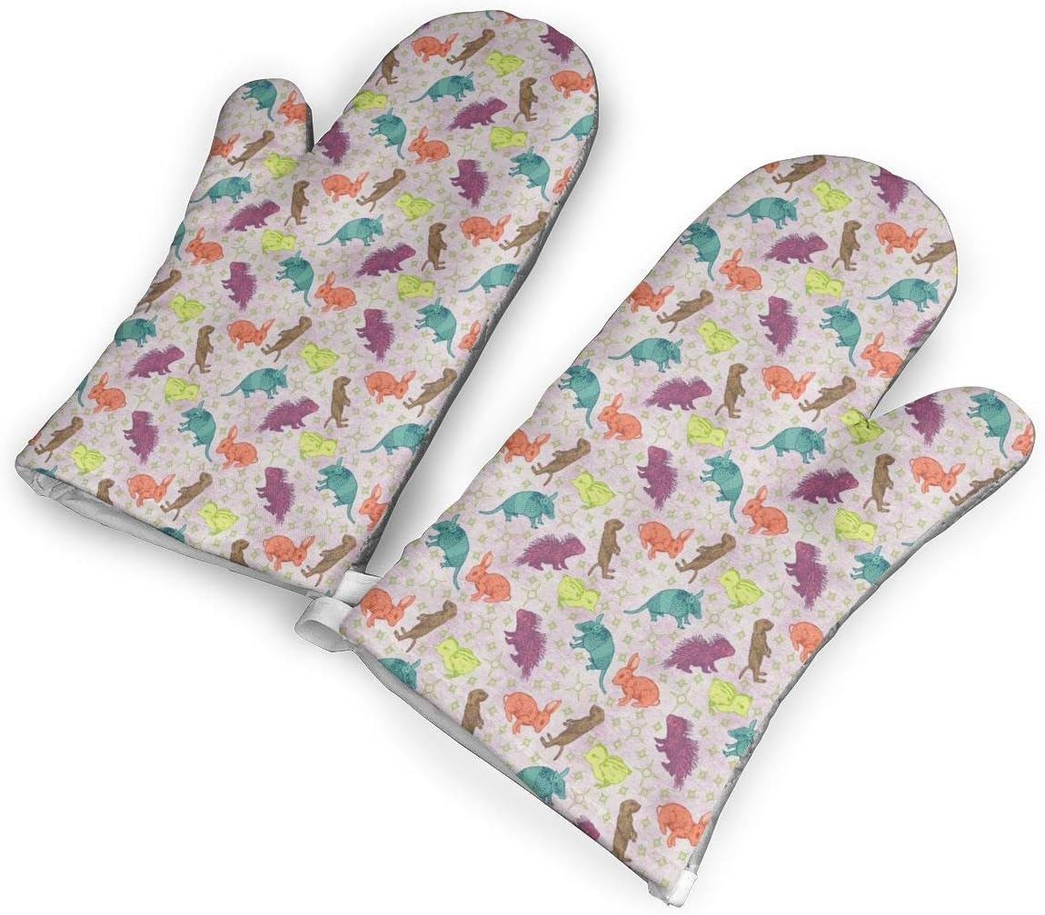 SHINEOO Southwest Baby Animals Oven Mitts 1 Pair of Quilted