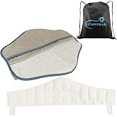 Chattanooga Heating Pad Hot Pack, 24" Neck Contour Hydrocollator Moist Heat Pack with Terry Cover Sling for Pain Relief, Reusable Heating Pad for Neck and Shoulders, with a Lumintrail Drawstring Bag