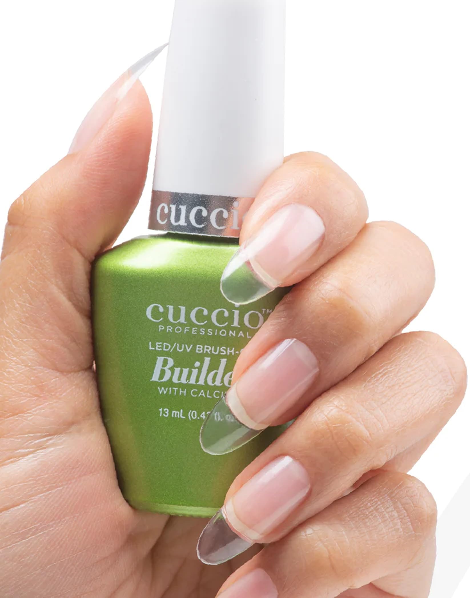 Cuccio Pro Brush-On Builder Gel With Calcium - LED And UV Self-Levelling Lightweight Formula - Soak-Off Gel Product With Strength Of Hard Gel - Chip-Resistant - Clear - 0.43 Oz Nail Polish - Image 3