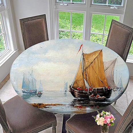 Amazon Pinafore Home ラウンドテーブルクロス 漁師 結婚式 レストラン パーティー 31 5インチ 35 5インチ ラウンド型 エッジはラスト 50 55 Round Sbyzb Dl Wqq d140xd140 テーブルクロス オンライン通販