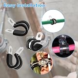 ALAHUGYEF Stainless Steel Rubber-Lined P Clips 10mm Assorted 20 Pcs view 5