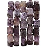 Natural Large AmethystCube Stone Beads 8x11mm 38cm/str Loose Semi Gemstone Stone Square Beads for Making Bracelets Necklace