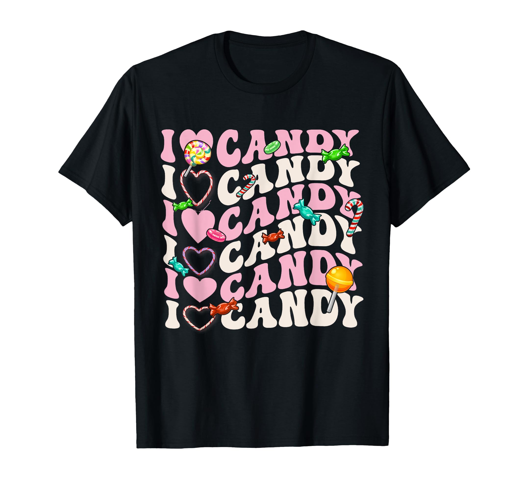 Photo 1 of **GRAY**I Love Candy Halloween Party Cute Trick or Treat Candyland T-Shirt