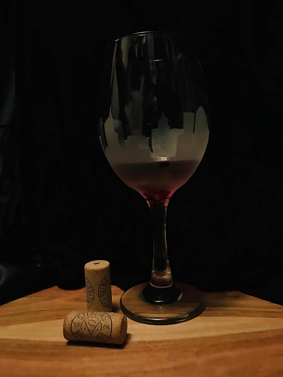 New York City Skyline Wine Glass • NYC Handmade