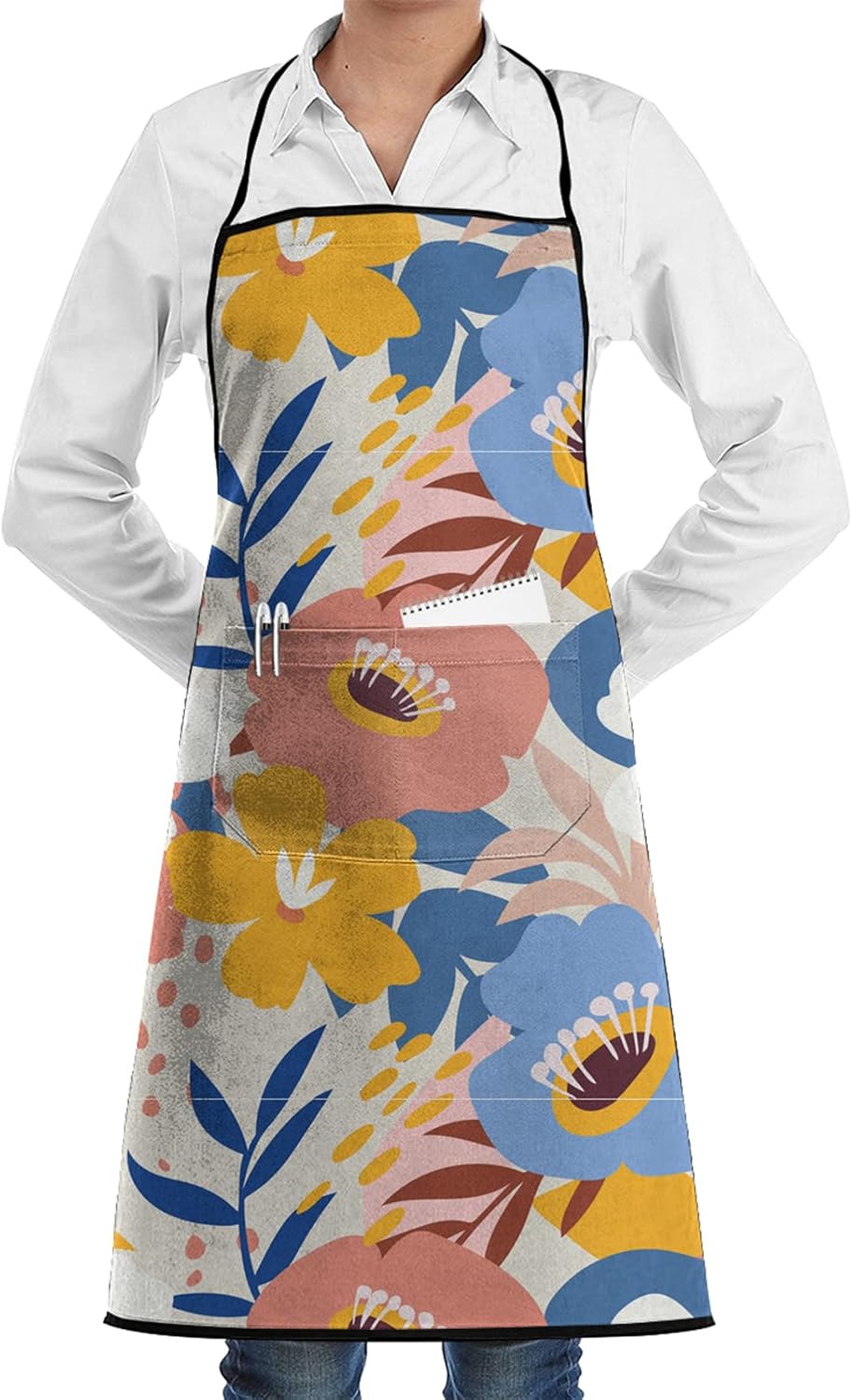 Abstract Aesthetic Pattern With Abstract Natural Shapes Leaves And